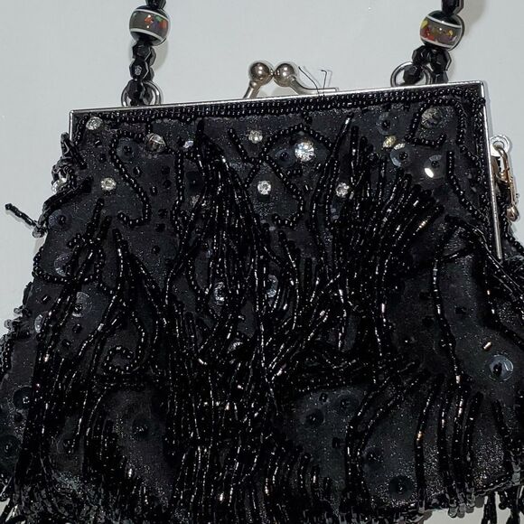 Kiss Lock Crossbody & Handbag Beaded pouch Rhinestone - Picture 10 of 10